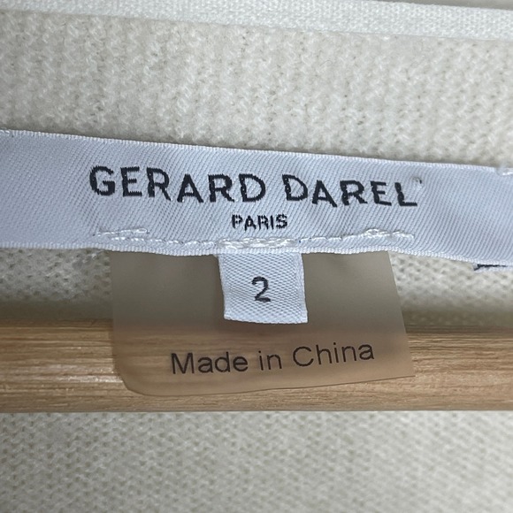 Gerard Darel Paris Wool  V-Neck Sweater Pullover  Women's Size‎ 2 - Picture 6 of 7